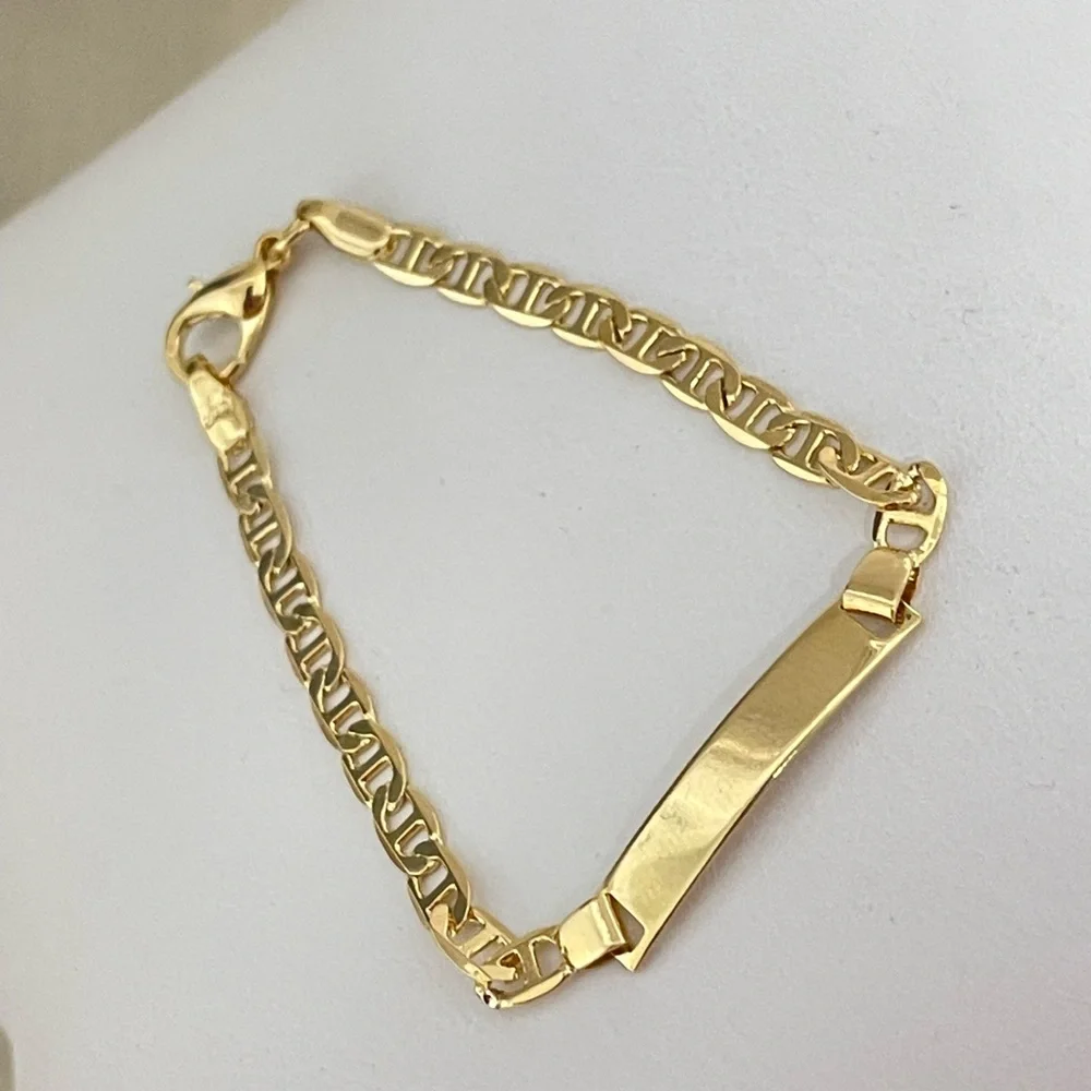 18k Gold Filled Children Mariner ID Bracelet
